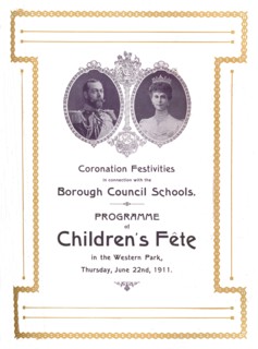 'Coronation Festivities in connection with the Borough Council Schools, 1911', (1917).  Artist: Unknown.