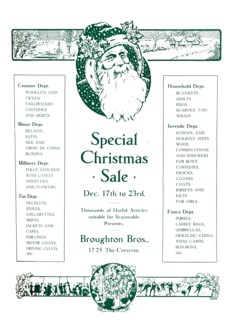 'Advert for Broughton Bros. - Special Christmas Sale', 1917. Artist: Garratt & Atkinson.