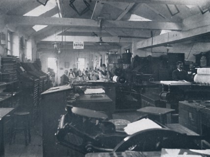 'In the Composing Room', 1916. Artist: Unknown.