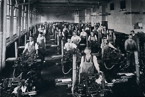 'The U.S.A. Government Printing Office also operates 126 Casting Machines', 1916. Artist: Unknown.