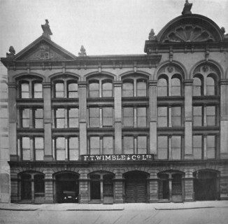 'F. T. Wimble & Co., Ltd. - Head Office, Warehouse and Factory', 1919.  Artist: Unknown.