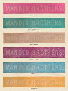 'Linotype Practise - Mander Brothers advert', 1910. Artist: Unknown.