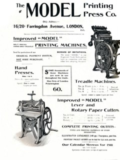 'The Model Printing Press Co.', 1910. Artist: Unknown.