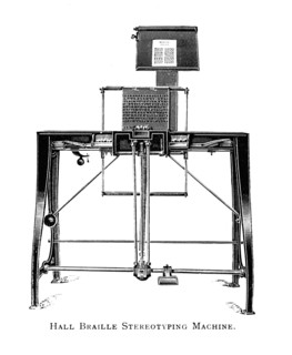 'Hall Braille Stereotyping Machine', 1919. Artist: Unknown.