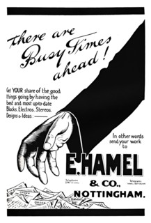 'E. Hamel & Co. advert - There are busy times ahead!', 1919. Artist: Unknown.
