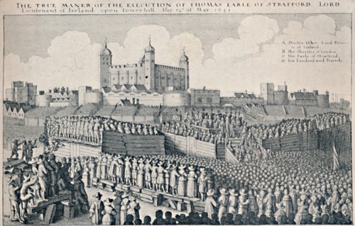 'Execution of the Earl of Strafford', c1641, (1903). Artist: Wenceslaus Hollar.