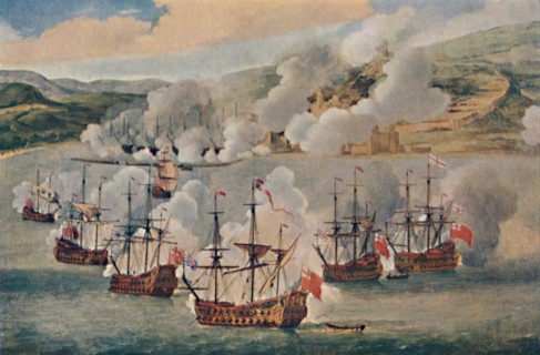 'Sea-Fight in a Harbour', c1670, (1903). Artist: Willem van de Velde the Younger.