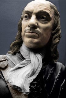 Bust of Lord Protector Oliver Cromwell, 1860. Creator: Matthew Noble.