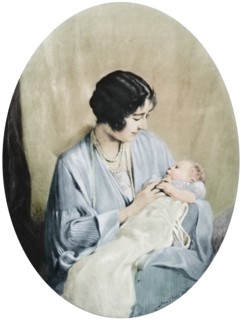 Queen Elizabeth with Princess Elizabeth in 1926, (1937).  Creator: John Saint-Helier Lander.