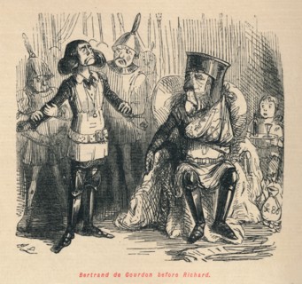 'Bertrand de Gourdon before Richard', c1860, (c1860). Artist: John Leech.