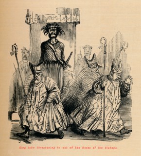 'King John threatening to cut off the Noses of the Bishops', c1860, (c1860). Artist: John Leech.
