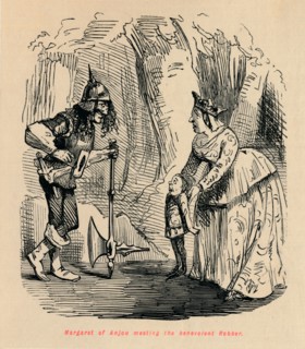 'Margaret of Anjou meeting the benevolent Robber', . Artist: John Leech.