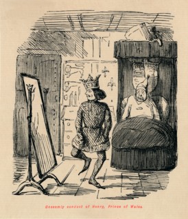 'Unseemly conduct of Henry, Prince of Wales', c1860, (c1860). Artist: John Leech.
