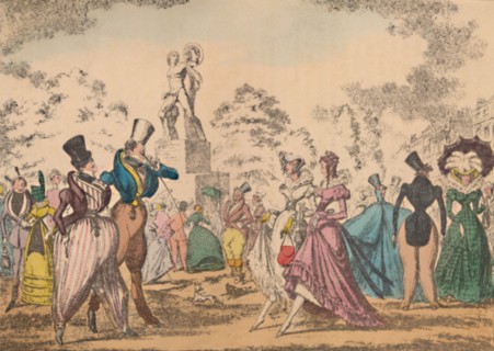 'Hyde Park Corner in 1822', c1870. Artist: George Cruikshank.