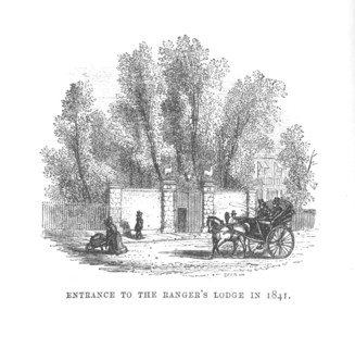 'Entrance to the Ranger's Lodge in 1841', c1870. Artist: Unknown.