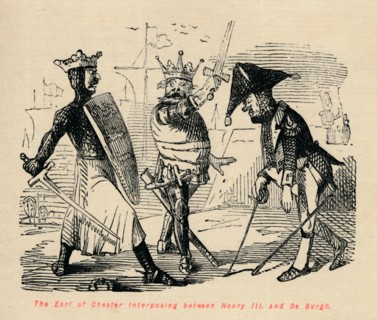'The Earl of Chester interposing between Henry III and De Burgh', c1860, (c1860). Artist: John Leech.