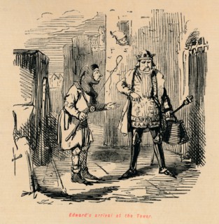 'Edward's arrival at the Tower', c1860, (c1860). Artist: John Leech.