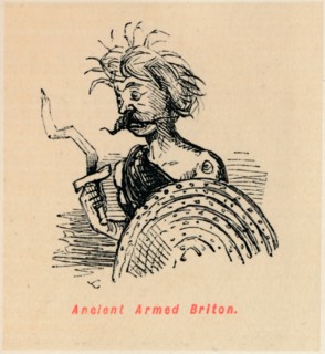 'Ancient Armed Briton', c1860, (c1860). Artist: John Leech.