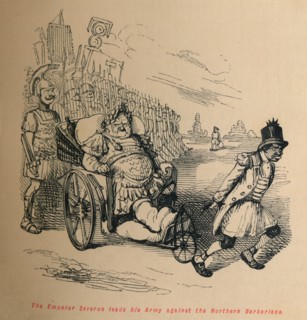 'The Emperor Severus leads his Army against the Northern Barbarians', c1860, (c1860). Artist: John Leech.