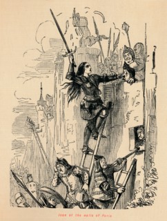 'Joan at the walls of Paris', . Creator: John Leech.
