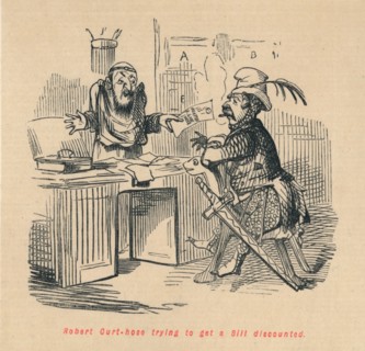 'Robert Curthose trying to get a Bill discounted',  c1860, (c1860). Artist: John Leech.