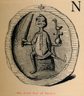 'The Great Seal of Henry I',  c1860, (c1860). Artist: John Leech.