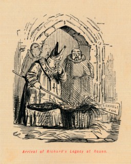 'Arrival of Richard's Legacy at Rouen', c1860, (c1860). Artist: John Leech.