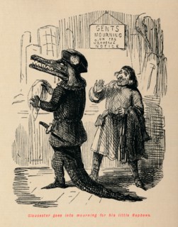 'Gloucester goes into mourning for this little Nephews', . Artist: John Leech.