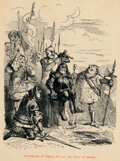 'Coronation of Henry VII on the Field of Battle', . Artist: John Leech.