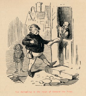 'Tax Collecting in the reign of Edward the First', c1860, (c1860). Artist: John Leech.