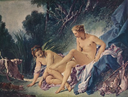 'Diana Leaving the Bath with One of Her Companions', 1742, (1911). Artist: Francois Boucher.