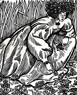 'The Poems of Ronsard. Original Woodcut', 1902, (1923). Artist: Lucien Pissarro.