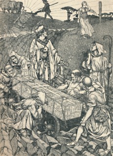'The Legend of St. Cuthbert, Pen Drawing', 1891-1920, (1923). Artist: Robert Spencer.