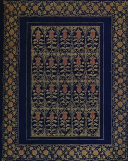 'Bookbinding in Blue Morocco with Inlay and Gold Tooling', 1914. Artist: Edward Sullivan.