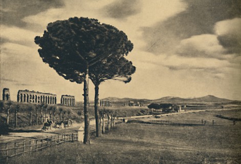 'Roma - Neio Appian Way - Ruins of the Aquaduct of Claudius. The Alban Hills', 1910. Artist: Unknown.