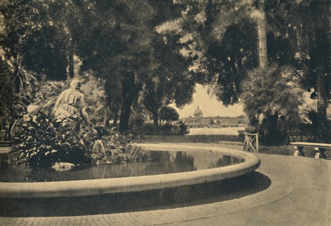 'Roma - The Pincio Park. Fountain of Moses, saved from the waters (by Brazza)', 1910. Artist: Unknown.