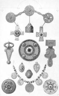 'Anglo-Saxon Relics. Personal Ornaments of Gold and Bronze', 1886. Artist: Robert Anderson.