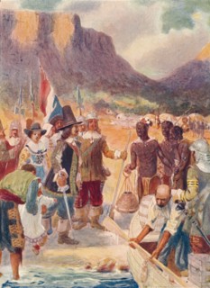 'The Landing of Van Riebeck', 1909. Artist: GS Smithard.