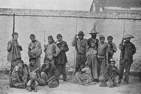 'Indios Chavantes', 1895. Artist: Paulo Kowalsky.