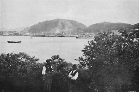 'Porto de Santos', 1895. Artist: Paulo Kowalsky.