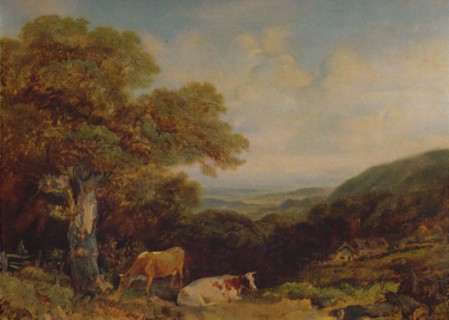 'Landscape with Cattle', 1847, (1935). Artist: John Dearman.