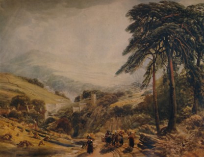 'Matlock Village: Gleaners Returning', 1849, (1935). Creator: Peter de Wint.
