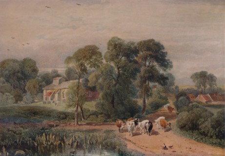 'Road Scene with Cattle', 19th century, (1935). Creator: Peter de Wint.