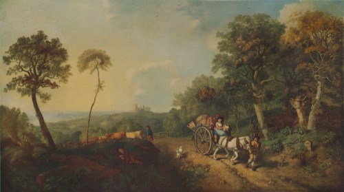 'Landscape with Market Cart', 18th century, (1935). Artist: Thomas Gainsborough.