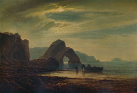 'Gilter's Point, Tenby, by Moonlight', 1872-1874, (1935). Artist: Arthur Gilbert.