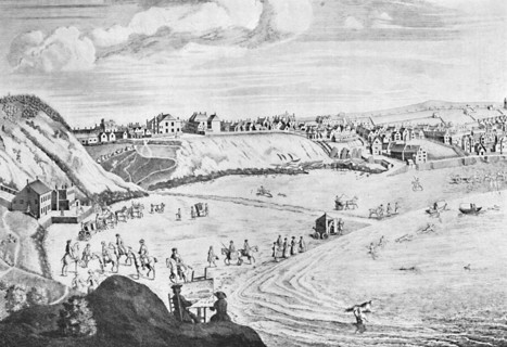 'Scarborough Sands in 1735', c1735, (1904). Artist: Unknown.