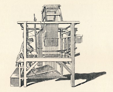 'Ribbon Weaver at His Loom', 1747, (1904). Artist: Unknown.