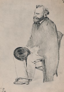 'Portrait of Manet Seated', c.1865, (1946).  Artist: Edgar Degas.