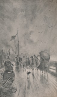 'Landing in England', 1879, (1946). Artist: Felix Hilaire Buhot.