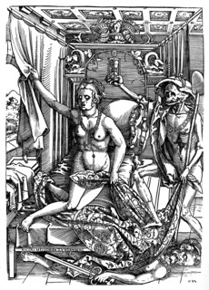 'Death and the Courtesan (Signed by the Wood-Engraver)', 1903. Artist: Sebald Beham.